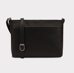 Tamarra Leather Cross Body Bag in Black