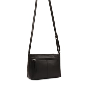 Tamarra Leather Cross Body Bag in Black