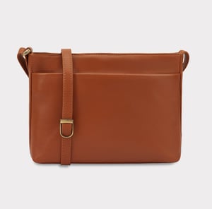 Tamarra Leather Cross Body Bag in Brown