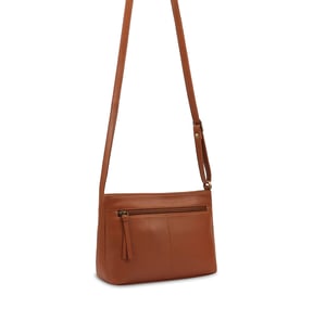 Tamarra Leather Cross Body Bag in Brown