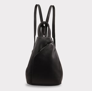 Zue Leather Backpack in Black