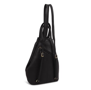 Zue Leather Backpack in Black