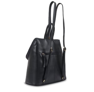 Padma Leather Backpack in Navy