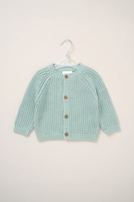 Cardigan with Embroidery Back Detail