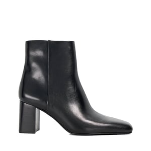 Dune Ladies Panamas - Leather Mid Height Block Heel Ankle Boots