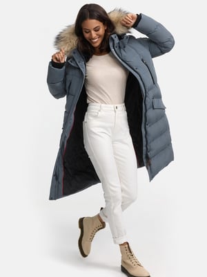 Marikoo dam vinterjacka – Schneesternchen, lång med huva & fuskpälskrage
