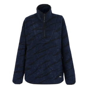 Regatta Dam Frankie Abstract Borg Half Zip Fleecejacka (Marin/ svart)