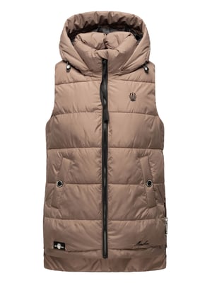 Marikoo dames gewatteerd vest – Zarinaa, licht met afneembare capuchon