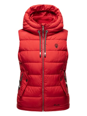 Marikoo dames gewatteerd vest – Taisaa, licht met capuchon & snackvak