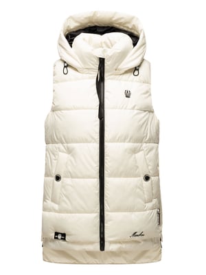 Marikoo dames gewatteerd vest – Zarinaa, licht met afneembare capuchon