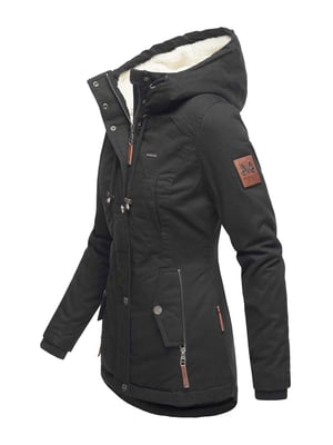 Marikoo dames winterjas met teddyfleece voering & capuchon