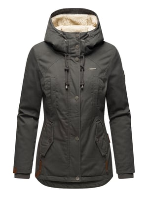 Marikoo dames winterjas met teddyfleece voering & capuchon