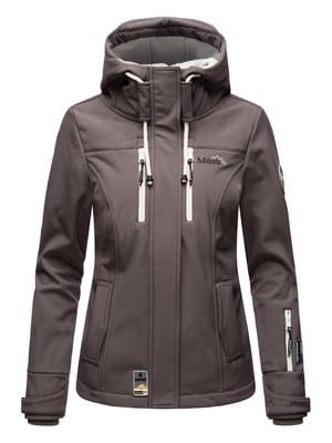 Marikoo dames softshelljas – Kleine Zicke, warm met capuchon & fleecevoering
