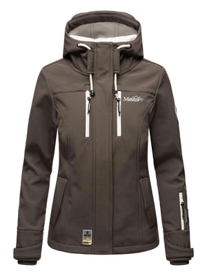 Marikoo dames softshelljas – Kleine Zicke, warm met capuchon & fleecevoering