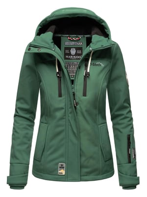 Marikoo dames softshelljas – Kleine Zicke, warm met capuchon & fleecevoering