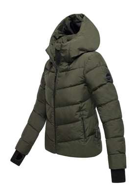 Marikoo dam quiltad jacka Yukanii med huva & feminin passform