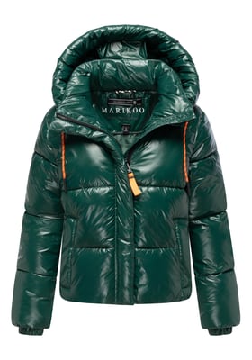 Marikoo dam quiltad vinterjacka Skyraa med huva & glansig design