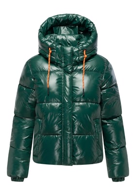 Marikoo dam quiltad vinterjacka Skyraa med huva & glansig design