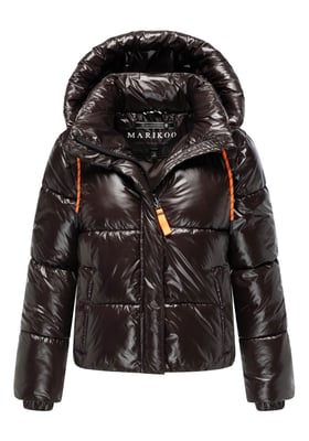 Marikoo dam quiltad vinterjacka Skyraa med huva & glansig design