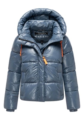 Marikoo dam quiltad vinterjacka Skyraa med huva & glansig design