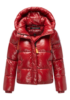 Marikoo dam quiltad vinterjacka Skyraa med huva & glansig design