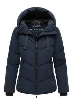 Marikoo dam quiltad vinterjacka Kwamee med huva & tvåvägsdragkedja