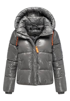 Marikoo dam quiltad vinterjacka Skyraa med huva & glansig design