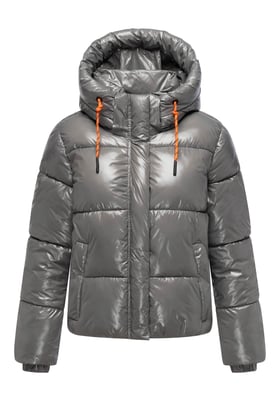 Marikoo dam quiltad vinterjacka Skyraa med huva & glansig design