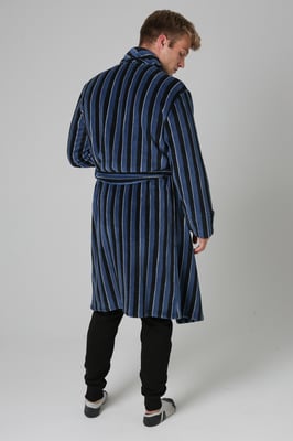 Navy Plush Dressing Gown