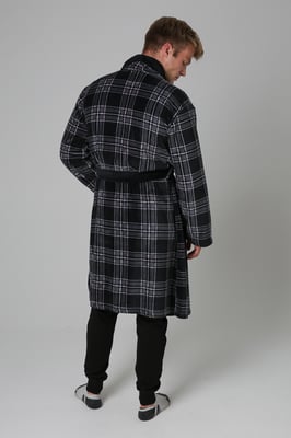 Black Plush Dressing Gown