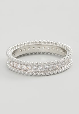 US Polo Assn Jewellery Sabrine Rhodium Ring