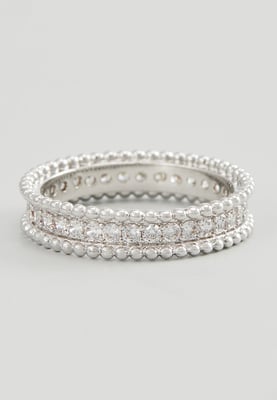 US Polo Assn Jewellery Sabrine Rhodium Ring