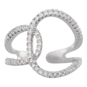 US Polo Assn Jewellery Stella Rhodium Ring