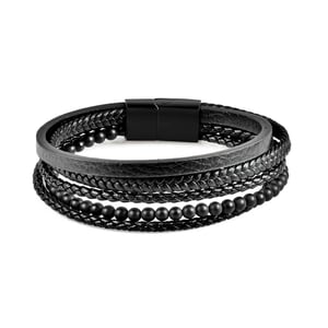 US Polo Assn Jewellery Brandon Zwarte Armband