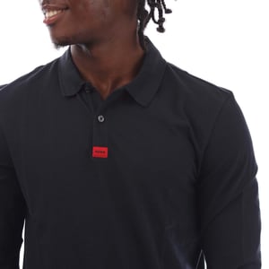 Men's Hugo Deresolo222 Long Sleeve Polo Shirt in Dark Blue