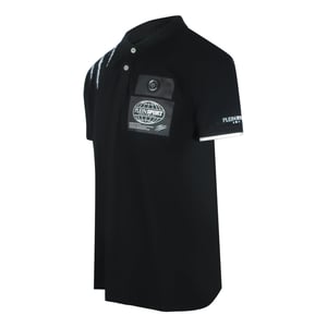 Plein Sport Scratched Shoulder Zwart Poloshirt