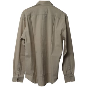 Prada Long Sleeve Button-up Shirt in Nude Cotton