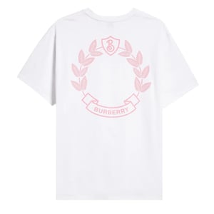 Wit T-shirt Met Burberry-logo Op De Achterkant