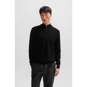 Men's Hugo Boss Ebrando-P Half-Zip Sweatshirt in Black