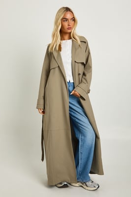 Maxi Belted Trench Coat