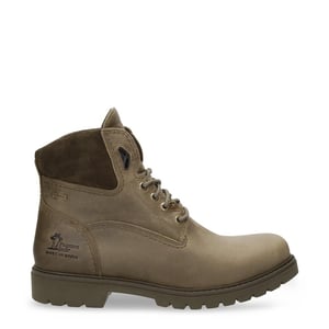 Panama Jack Heren Amur GTX C32 Khaki Waterdichte Leren Enkellaarsjes
