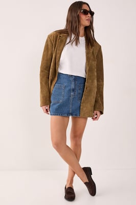 Pocket Front Denim Mini Skirt