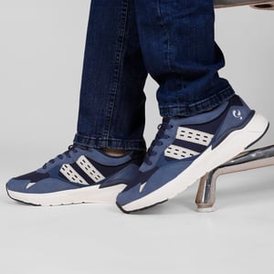Q1905 Sneaker kampen denimblauw/donkerblauw/offwit