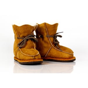 Bernardino Baby slof wol cognac