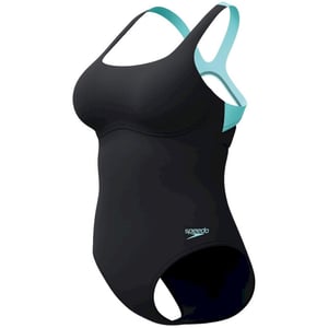 Speedo eco+m flex band bra swimsuit gre/grn badpak sport dames