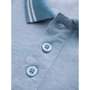 Ombre Poloshirt heren korte mouw blue melange 0109-blm