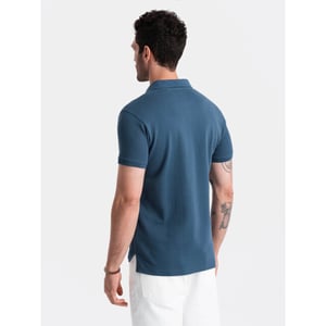 Ombre Poloshirt heren korte mouw donker