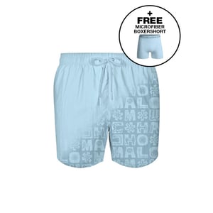 Muchachomalo Jongens zwembroek print licht + gratis microfiber boxershort