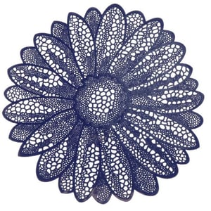 Unique Living placemat flower 38cm Ø dark blue