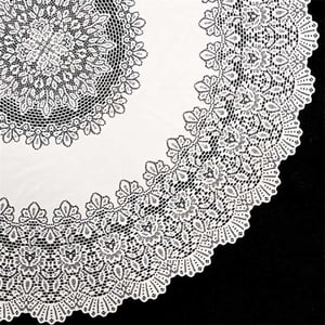 Unique Living | tafelkleed amira vinyl 152cm Ø white